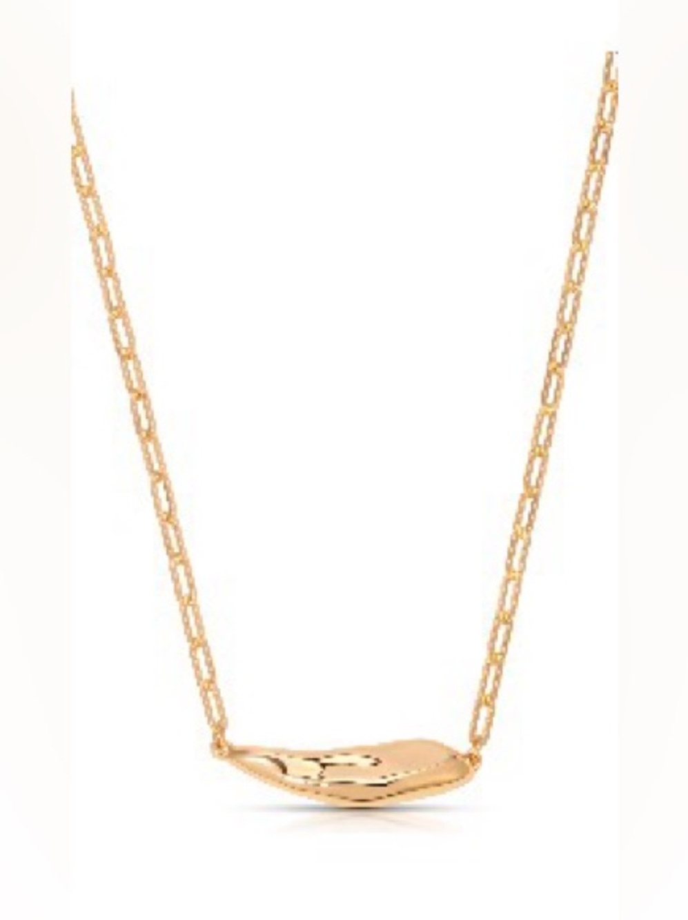 Ettika 18k Gold Plated Metallic Flow Pendant Necklace
